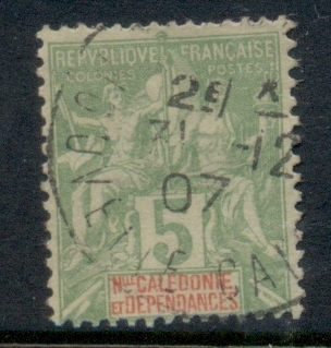 New Caledonia 1892-1904 Navigation & Commerce 5c yellow green