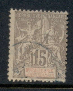 New Caledonia 1892-1904 Navigation & Commerce 15c grey