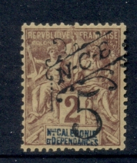 New Caledonia 1900-01 Navigation & Commerce 5c on 2c