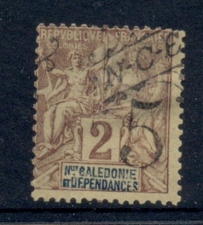 New Caledonia 1900-01 Navigation & Commerce 5c on 2c