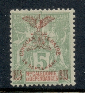 New Caledonia 1903 Navigation & Commerce Jubilee Opt 5c yellow green