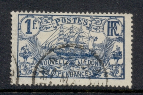 New Caledonia 1905-28 Ship 1f blue