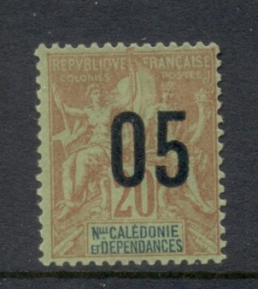 New Caledonia 1912 Navigation & Commerce Surch 5c on 20c