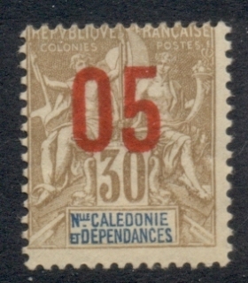 New Caledonia 1912 Navigation & Commerce Surch 5c on 30c