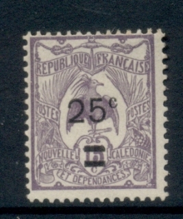 New Caledonia 1924-27 Kagu Surch 25c on 15c