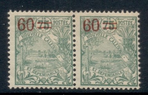 New Caledonia 1924-27 Kagu Surch 60c on 75c pr