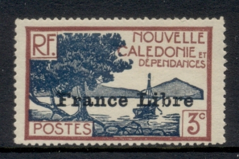 New Caledonia 1941 Pictorial Opt France Libre 3c