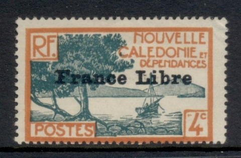 New Caledonia 1941 Pictorial Opt France Libre 4c