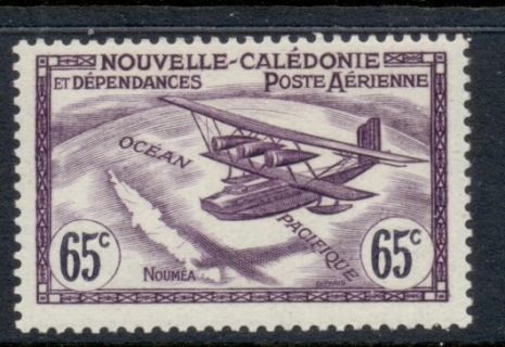 New Caledonia 1942-43 Airmail redrawn 65c