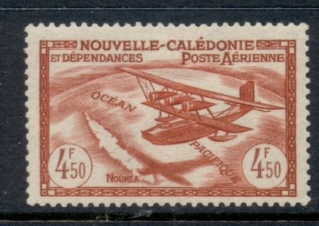 New Caledonia 1942-43 Airmail redrawn 4.50f