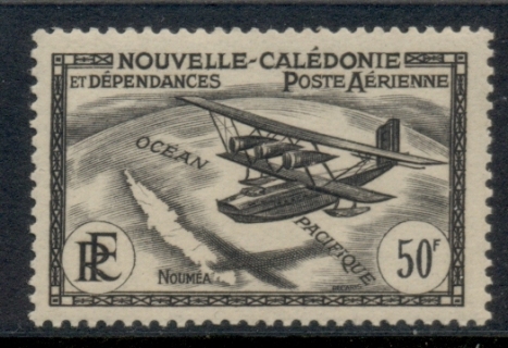 New Caledonia 1942-43 Airmail redrawn 50f