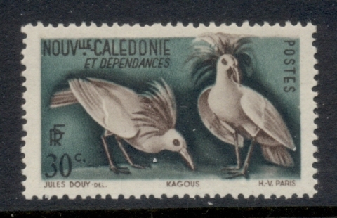 New Caledonia 1948 Pictorial Kagu 30c