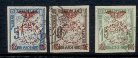 New Caledonia 1903 Postage Dues 5,10,15c