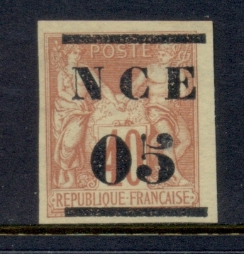 New Caledonia 1881-83 Surch 5c on 40c red on straw