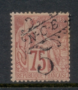 New Caledonia 1892-93 French Colonies Opt & surch 5c on 75c (Blk)