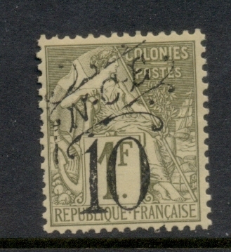 New Caledonia 1892-93 French Colonies Opt & surch 10c on 1f (Blk)