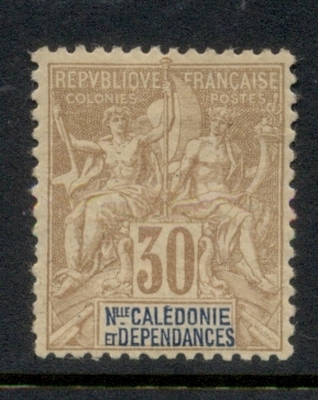 New Caledonia 1892 Navigation & Commerce 30c