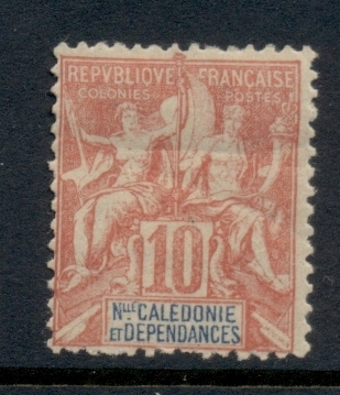 New Caledonia 1892-1904 Navigation & Commerce 10c rose red