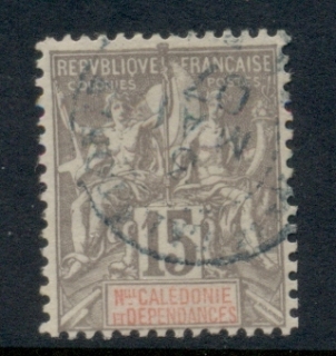 New Caledonia 1892-1904 Navigation & Commerce 15c grey