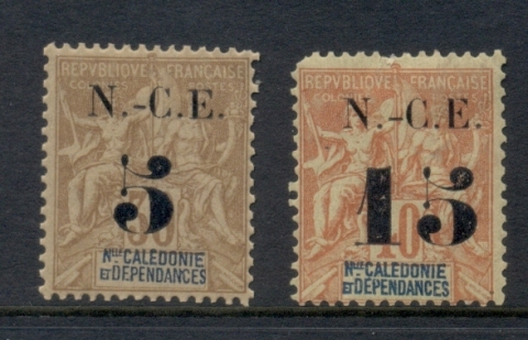 New Caledonia 1902 Navigation & Commerce Surch