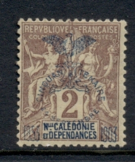 New Caledonia 1903 Navigation & Commerce Opt Jubilee 2c