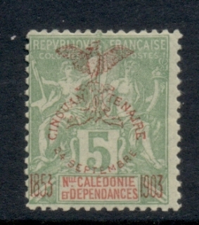 New Caledonia 1903 Navigation & Commerce Opt Jubilee 5c yellow green