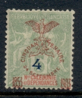 New Caledonia 1903 Navigation & Commerce Opt Jubilee Surch 4c on 5c yellow green