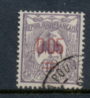 New Caledonia 1922 Kagu Surch 5c on 15c