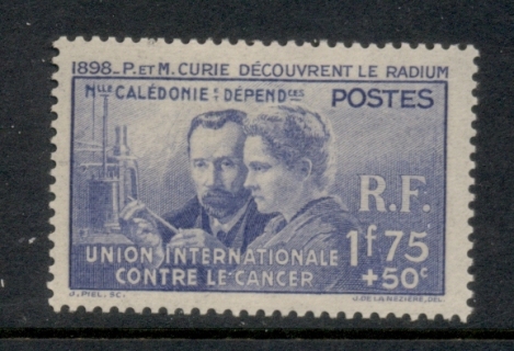 New Caledonia 1938 Pierre & Marie Curie