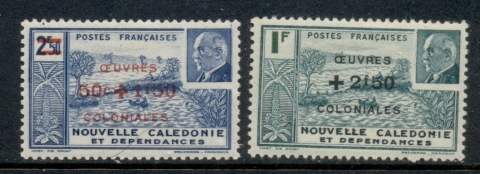 New Caledonia 1944 Petain Surch Colonial Development Fund