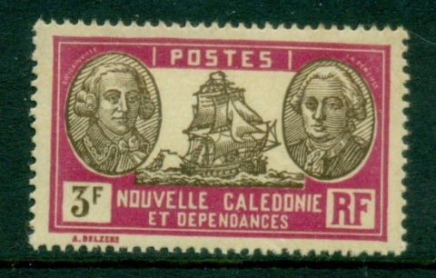 New Caledonia 1929-40 Pictorial Admiral de Bougainville & Count de La Perouse 3f