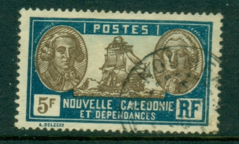 New Caledonia 1929-40 Pictorial Admiral de Bougainville & Count de La Perouse 5f