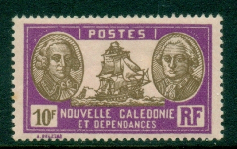 New Caledonia 1929-40 Pictorial Admiral de Bougainville & Count de La Perouse 10f