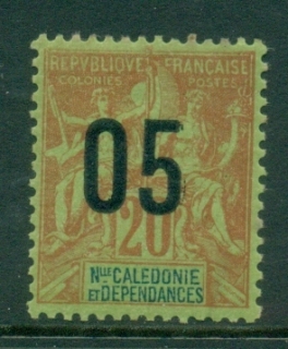 New Caledonia 1912 Navigation & Commerce surch 5c on 20c