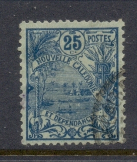 New Caledonia 1905-07 Landscape 25c blue