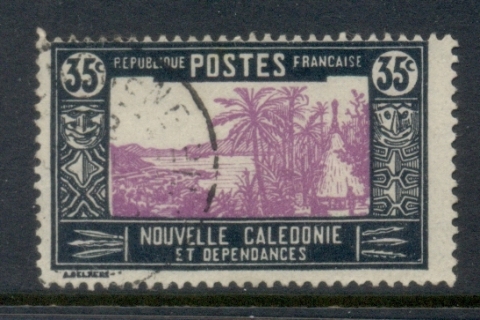 New Caledonia 1928-40 Pictorial, Landscape with Chief's House 35c