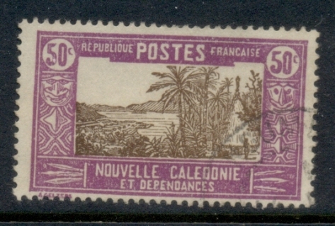 New Caledonia 1928-40 Pictorial, Landscape with Chief's House 50c