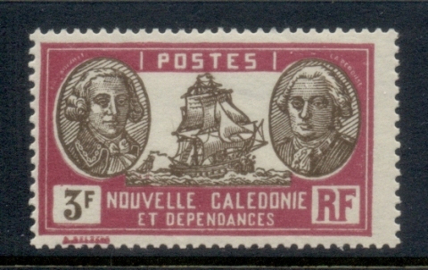 New Caledonia 1928-40 Pictorial, Admiral De Bougainville & Count de la Perouse 3f