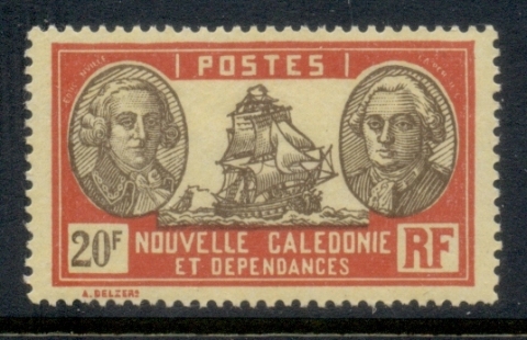 New Caledonia 1928-40 Pictorial, Admiral De Bougainville & Count de la Perouse 20f