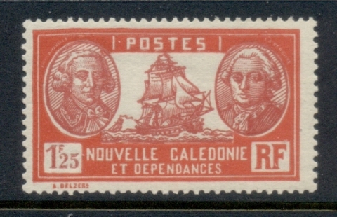 New Caledonia 1928-40 Pictorial, Admiral De Bougainville & Count de la Perouse 1.25f