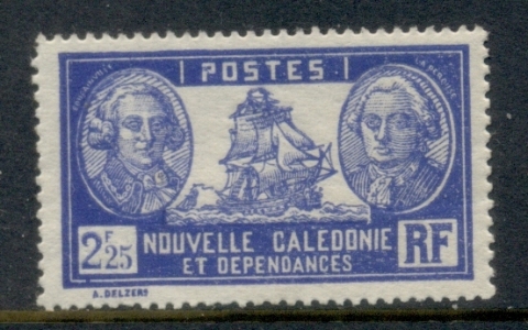 New Caledonia 1928-40 Pictorial, Admiral De Bougainville & Count de la Perouse 2.25f