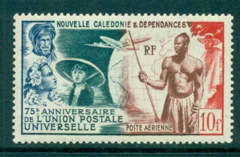 New Caledonia 1949 UPU 75th Anniversary