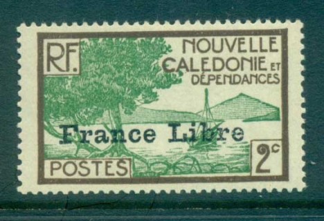 New Caledonia 1941 Pictorials Opt France Libre, Bay of Paletuviers 2c