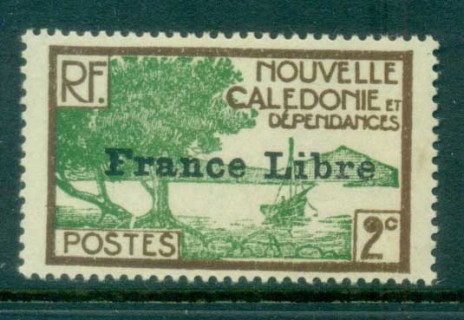 New Caledonia 1941 Pictorials Opt France Libre, Bay of Paletuviers 2c