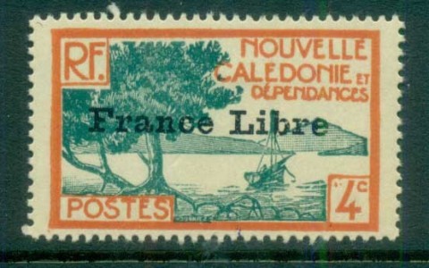 New Caledonia 1941 Pictorials Opt France Libre, Bay of Paletuviers 4c