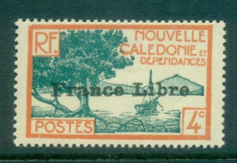 New Caledonia 1941 Pictorials Opt France Libre, Bay of Paletuviers 4c