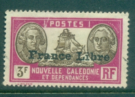 New Caledonia 1941 Pictorials Opt France Libre, Bougainville & La Perouse 3fr