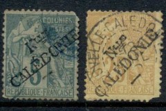 New Caledonia 1892 Surch 5,10c