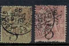 New Caledonia 1892-93 5c Surch on 20,75c