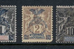 New Caledonia 1903 Navigation & Commerce 1,2,10c Opt